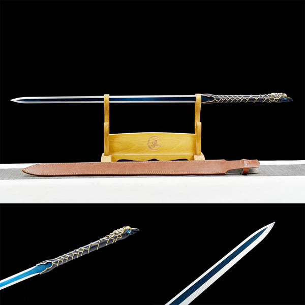 Handmade Chinese Traditional Sword High-performance Manganese Steel PU Leather Zinc Alloy DLC01
