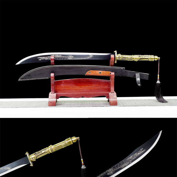 Handmade Chinese Traditional Knife High Performance Manganese Steel Rage Knife JQTK19