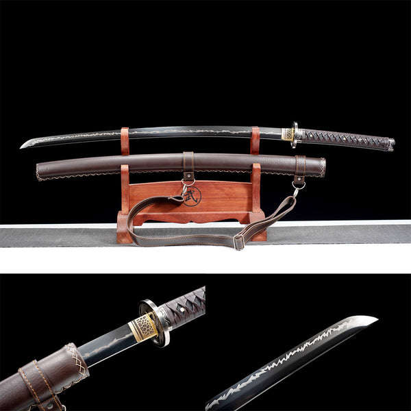 Handmade Japanese Samurai Katana High Performance Manganese Steel Thunder Mark Hattori Hanzo HWK16