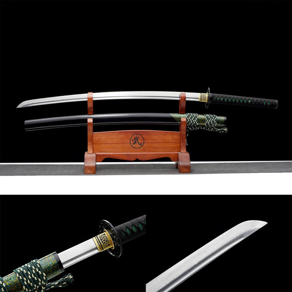 Handmade Japanese Samurai Katana High Performance Pattern Steel Phoenix Feather Knife HWK14