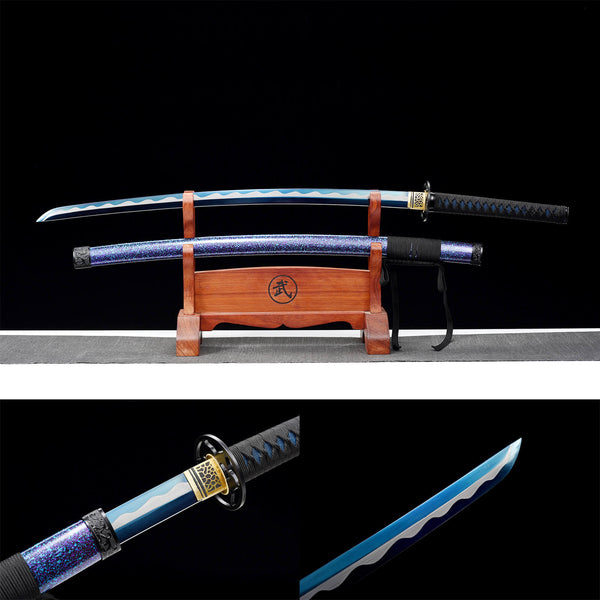 Handmade Japanese Samurai Katana Manganese Steel Soul Slash Blade Phantom HWK28