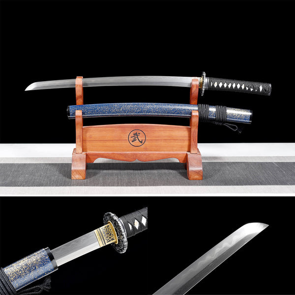 Handmade Japanese Samurai Katana Pattern Steel Solid Wood Lacque Sheath Qing Feng HWK55