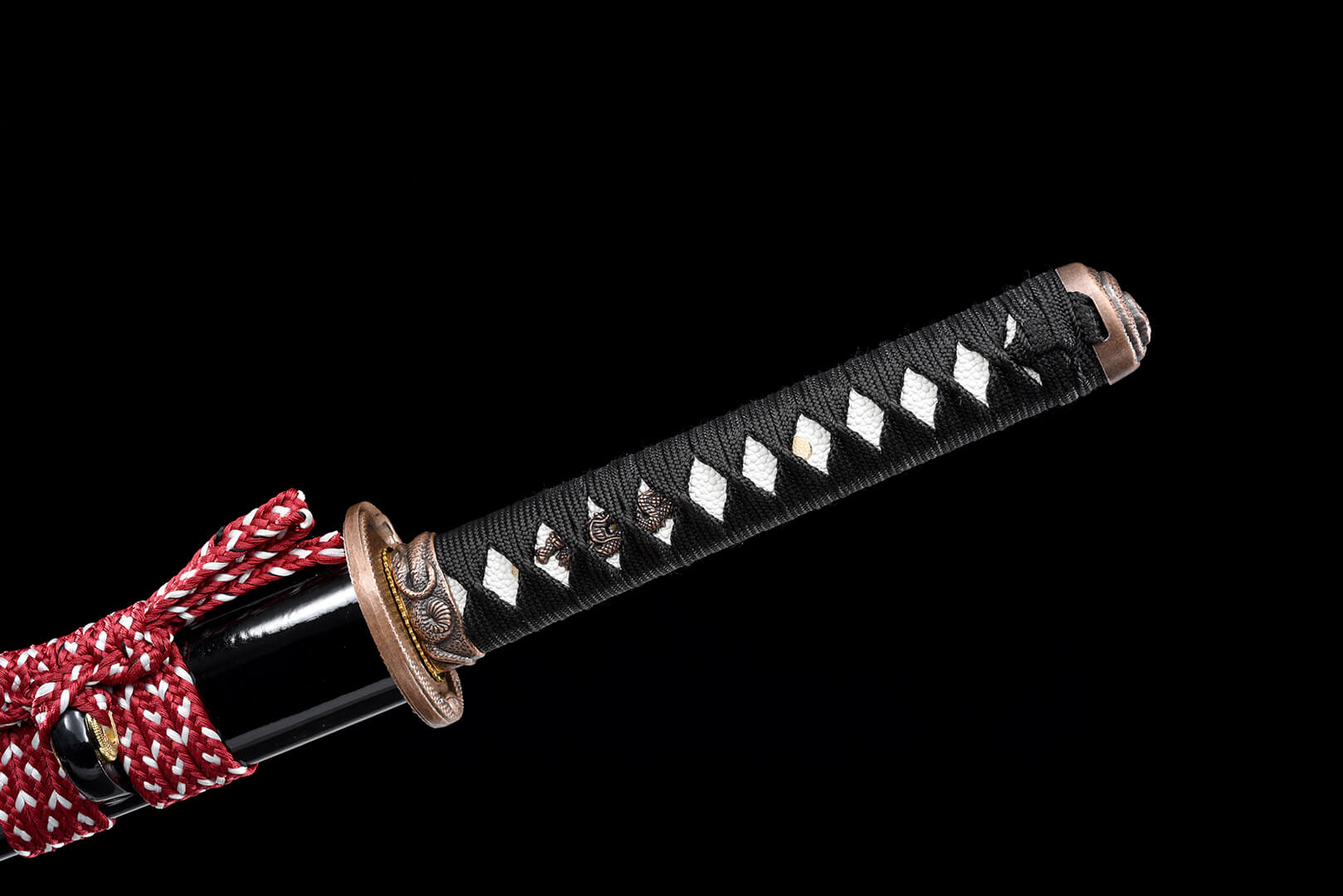 Handmade Japanese Samurai Katana Pattern Steel Solid Wood Paint Sheath ...