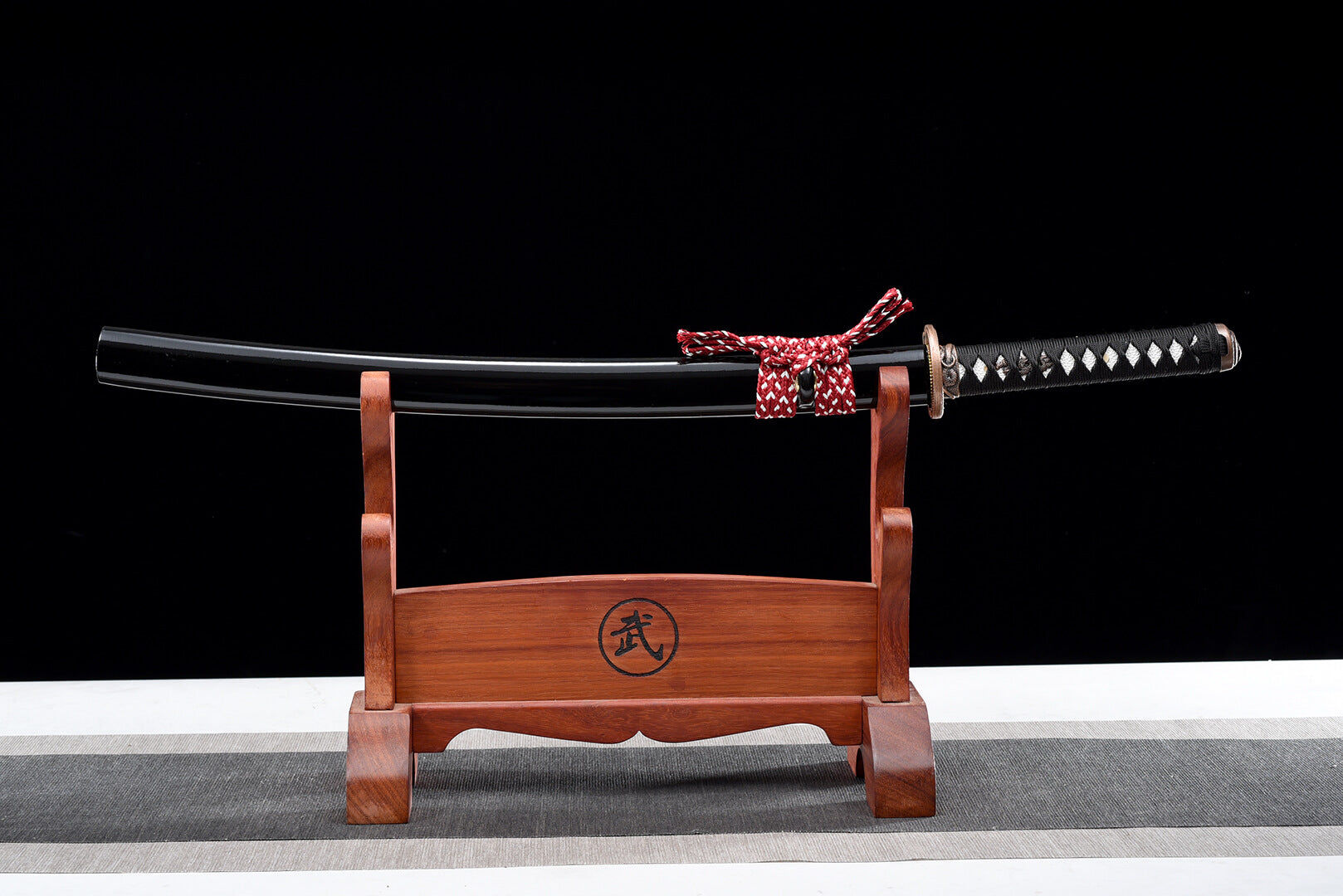 Handmade Japanese Samurai Katana Pattern Steel Solid Wood Paint Sheath ...