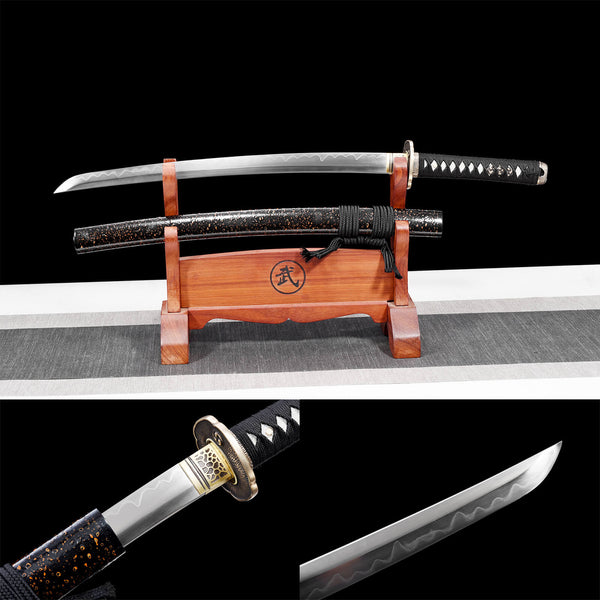 Handmade Japanese Samurai Katana Spring Steel Solid Wood Paint Sheath A Surname HWK52