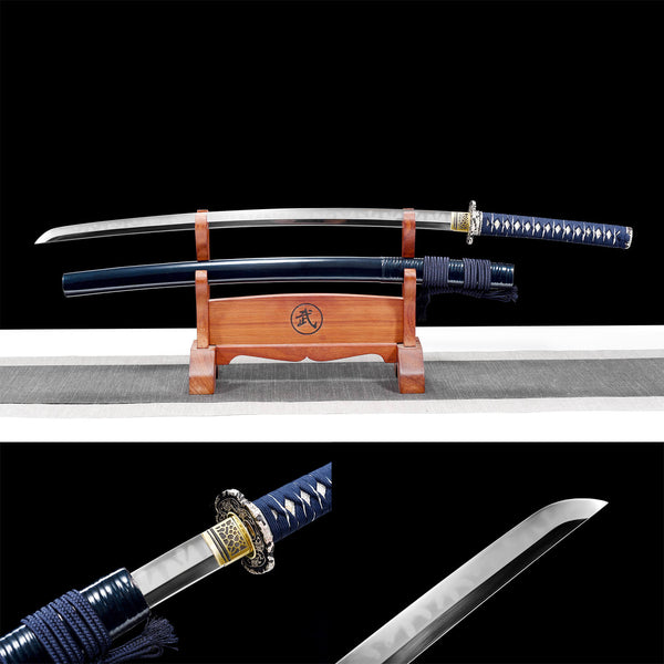 Samurai japonés Katana T10 hecho a mano, agujas de acero para quemar el suelo, sombra fría HWB02