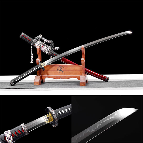 Handmade Japanese Samurai Katana T10 Steel Burning Edge A Mad Lion HWK39