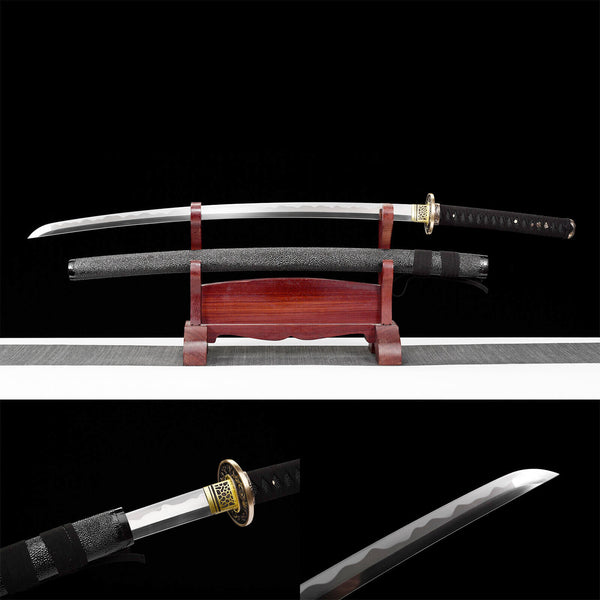 Katana de samouraï fait à la main tout en acier modèle en acier meulage manuel processus de lame blanche rire le Gragon HHK31