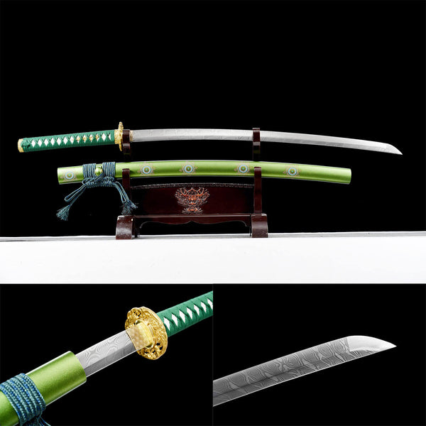 Fait à la main Samurai Katana cuivre-monté motif acier grande torsion Guangxiu HHK18