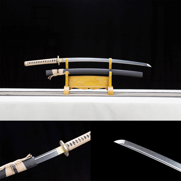 Fait à la main samouraï Katana cent modèle trempé acier bois massif peinture gaine HTK20