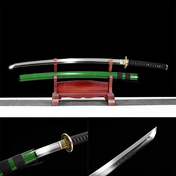 Fait à la main Samurai Katana T10 Acier Double Poisson Cuivre Assemblage Poissons Splash dans l'eau HHK29