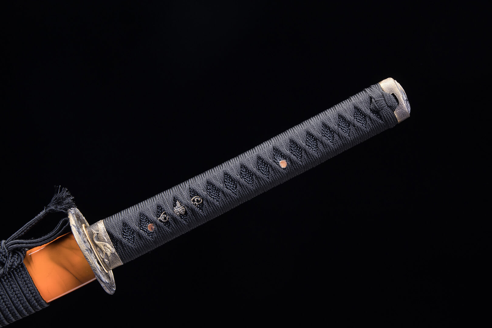 Handmade Japanese Samurai Katana Flame Grain Dragon Pattern T10 Steel ...